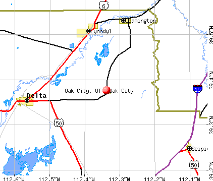 Oak City, UT map