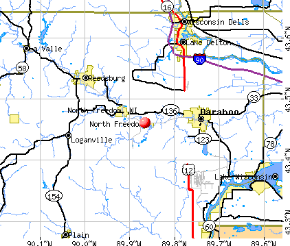 North Freedom, WI map