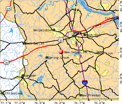 New Salem, PA map