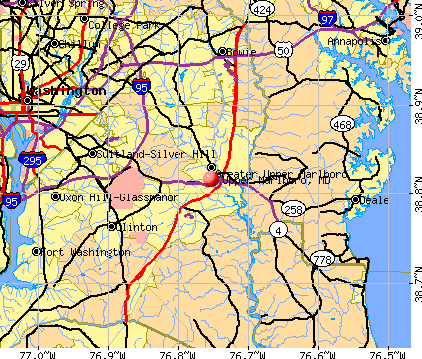 Upper Marlboro, MD map