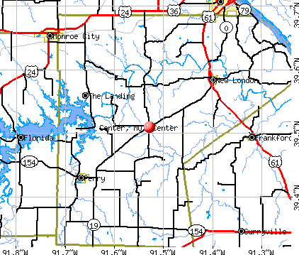 Center, MO map