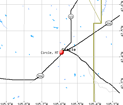 Circle, MT map
