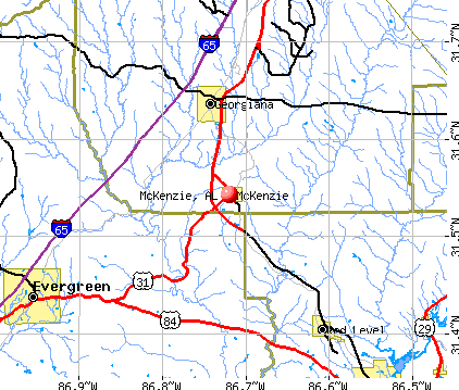 McKenzie, AL map