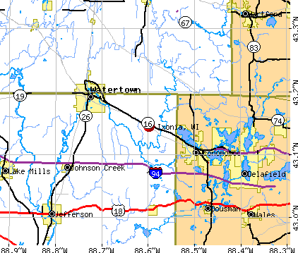 Ixonia, WI map