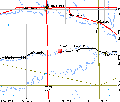 Beaver City, NE map