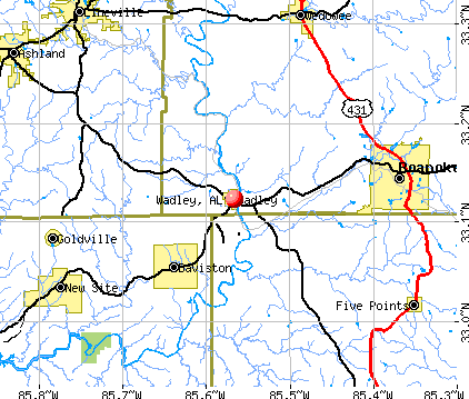 Wadley, AL map