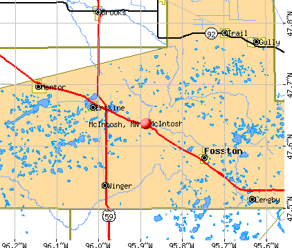 McIntosh, MN map
