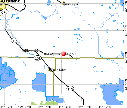 Malin, OR map