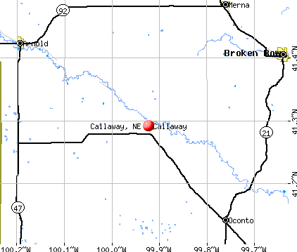Callaway, NE map