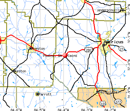Plains, GA map