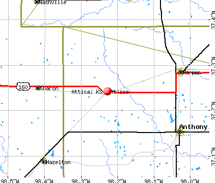 Attica, KS map