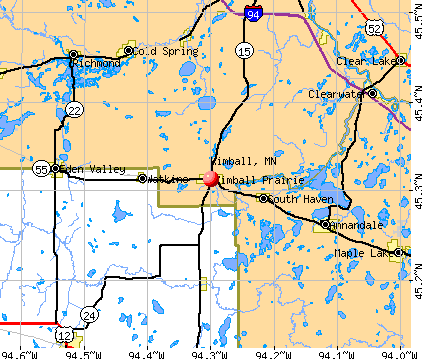 Kimball, MN map