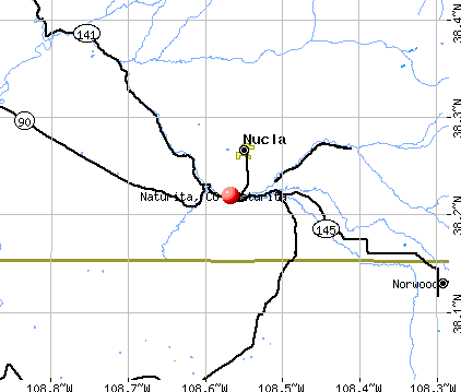 Naturita, CO map