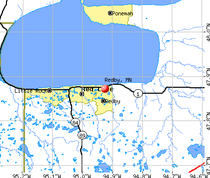 Redby, MN map