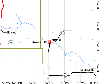 Arnold, NE map
