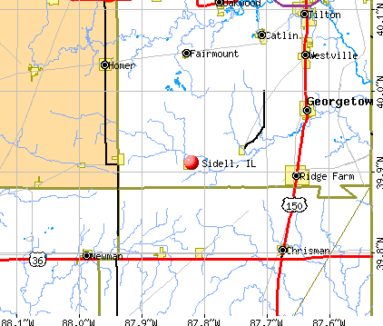 Sidell, IL map