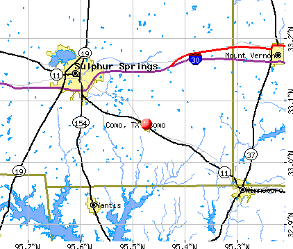 Como, TX map