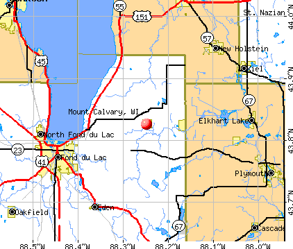 Mount Calvary, WI map