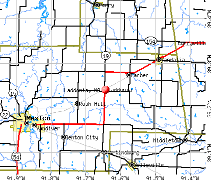 Laddonia, MO map
