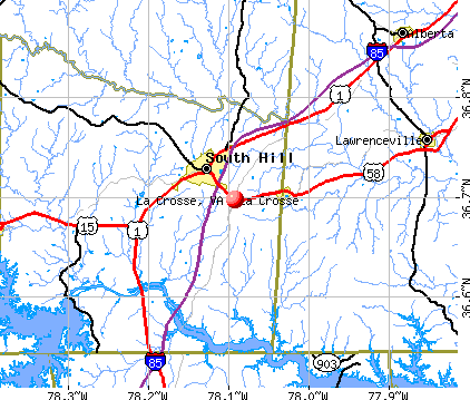 La Crosse, VA map