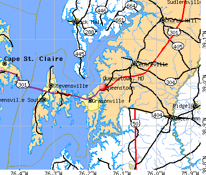 Queenstown, MD map