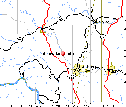 Albion, WA map
