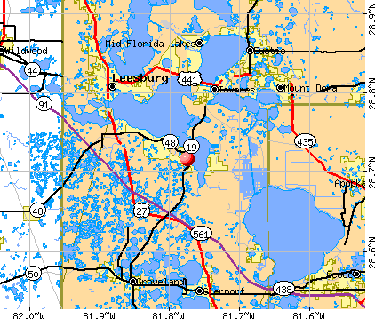 Howey-in-the-Hills, FL map