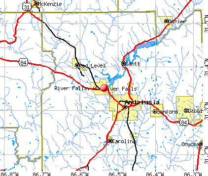 River Falls, AL map