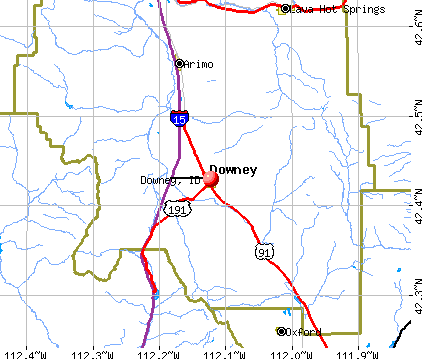Downey, ID map