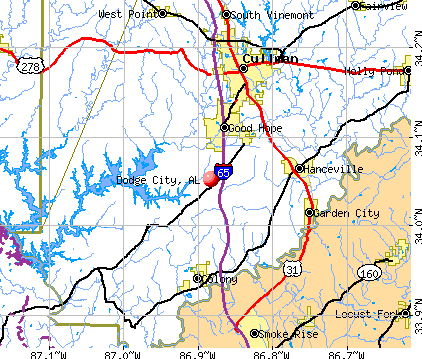 Dodge City, AL map