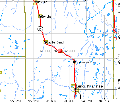 Clarissa, MN map