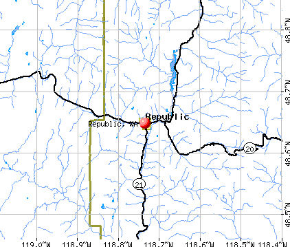 Republic, WA map