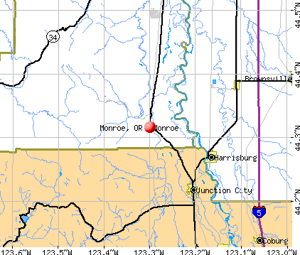 Monroe, OR map