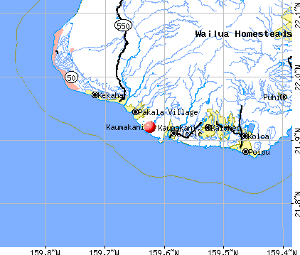 Kaumakani, HI map