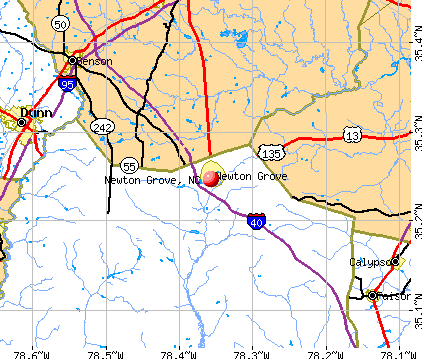 Newton Grove, NC map
