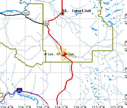 Arlee, MT map
