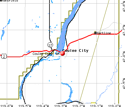 Coulee City, WA map