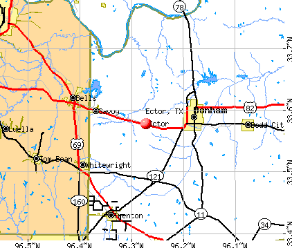 Ector, TX map