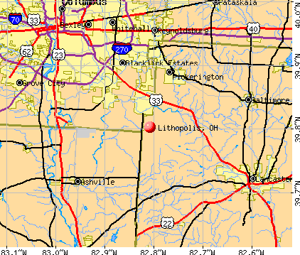 Lithopolis, OH map