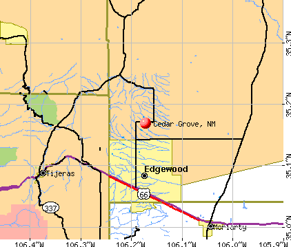Cedar Grove, NM map