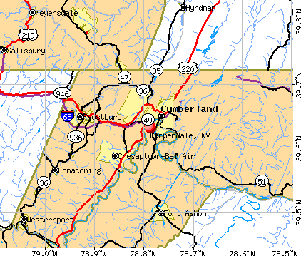 Carpendale, WV map