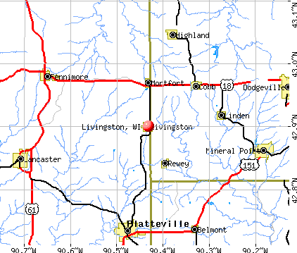 Livingston, WI map