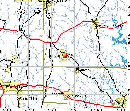 Lynn, AL map