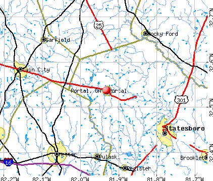 Portal, GA map