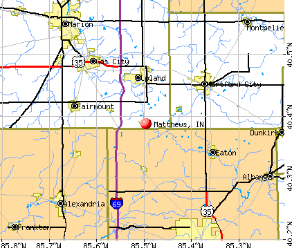 Matthews, IN map
