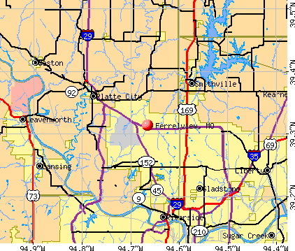 Ferrelview, MO map