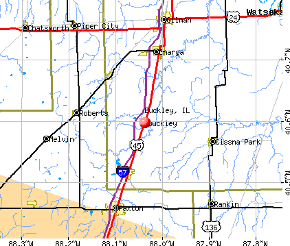Buckley, IL map