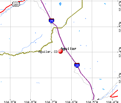 Aguilar, CO map