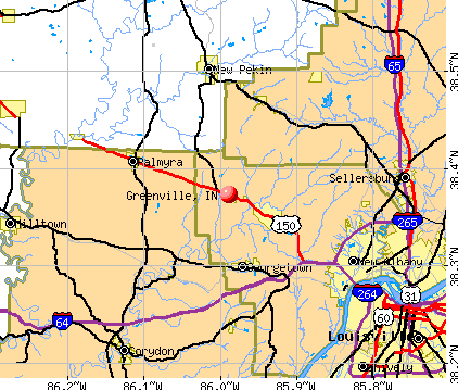 Greenville, IN map