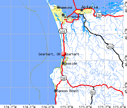 Gearhart, OR map